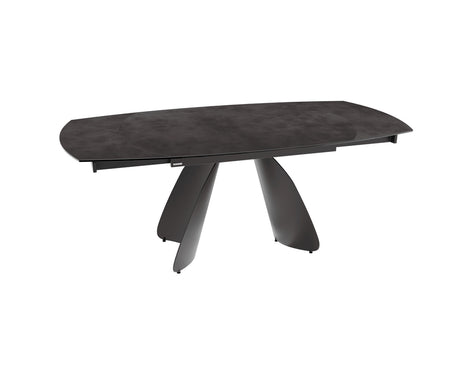 Table céramique extensible Modena – plateau ouvert 130 à 190 – havane