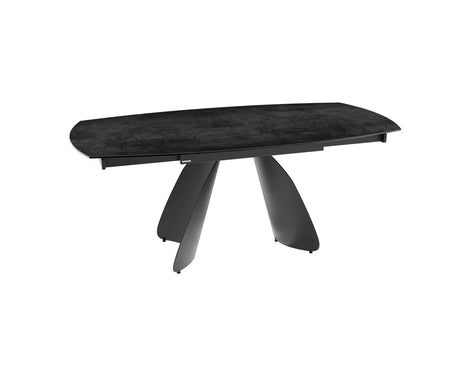 Table céramique extensible Modena – plateau ouvert 120 à 180 – titane