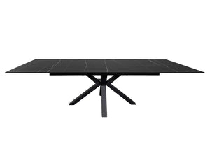 Table céramique extensible design effet pierre noir lievens - Souffle d'intérieur