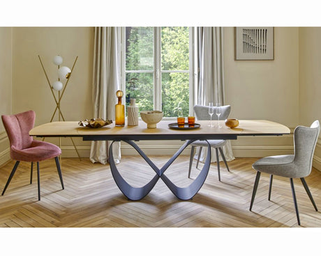 Table de repas en céramique extensible couleur bois - Meubles celio - Souffle d'intérieur