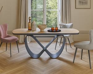Table de repas en céramique extensible couleur bois - Meubles celio - Souffle d'intérieur