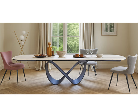 Table de repas en céramique extensible couleur blanche - Meubles celio - Souffle d'intérieur