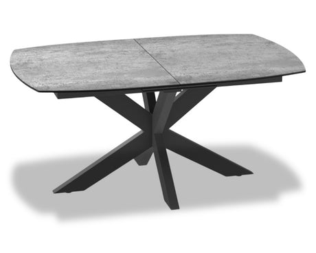 Table céramique extensible gris clair au design moderne - Souffle d'intérieur  - Akante