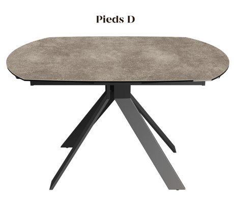 Table ceramique pierre taupe akante extensible - Souffle d'intérieur 
