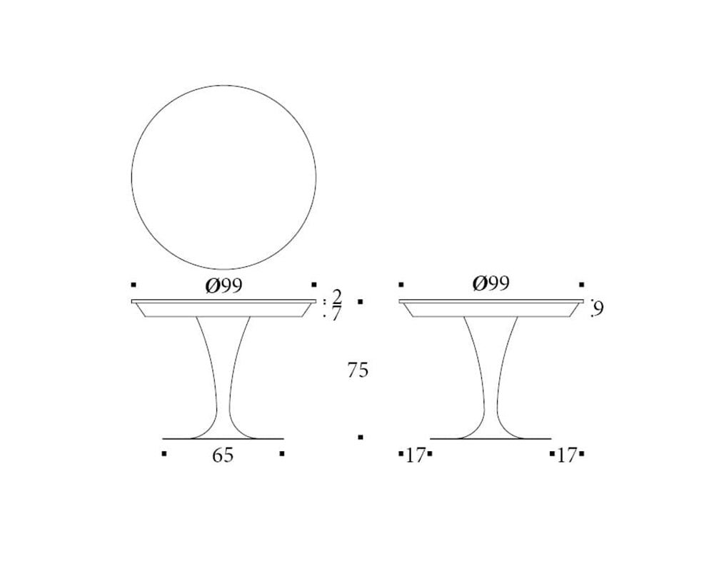 Schéma dimensions – Sunnie – Ø99 cm