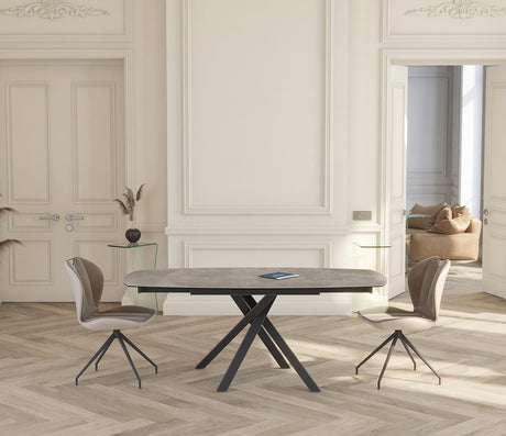 Table céramique effet argile extensible - Kheops - Akante - Souffle d'intérieur