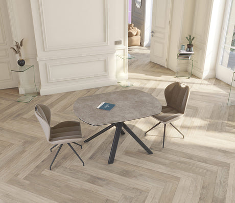Table céramique effet argile extensible - Kheops - Akante - Souffle d'intérieur