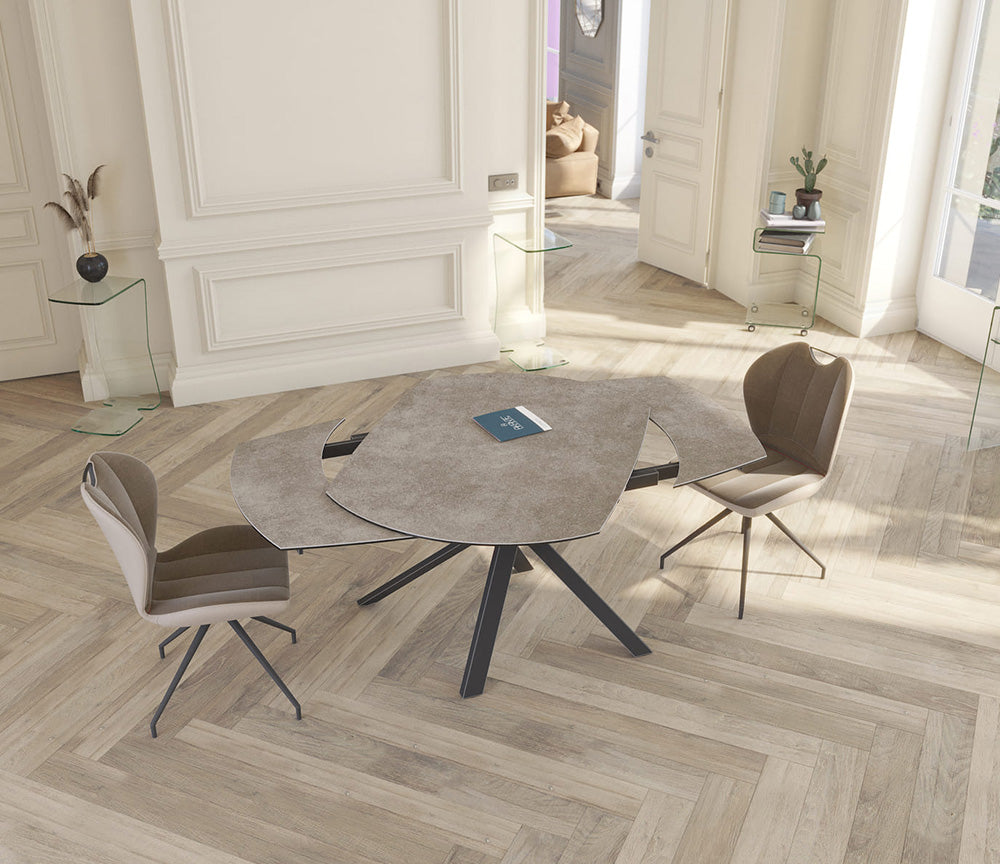 Table céramique effet argile extensible - Kheops - Akante - Souffle d'intérieur