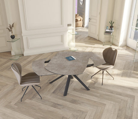 Table céramique effet argile extensible - Kheops - Akante - Souffle d'intérieur
