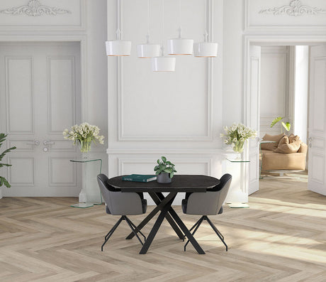 Table céramique noir extensible - Kheops - Akante - Souffle d'intérieur