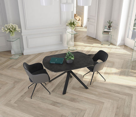 Table céramique noir extensible - Kheops - Akante - Souffle d'intérieur