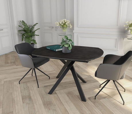 Table céramique noir extensible - Kheops - Akante - Souffle d'intérieur
