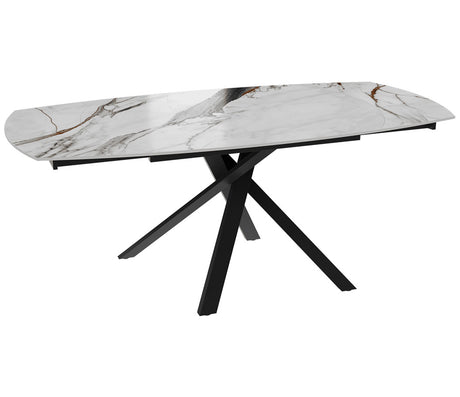 Table céramique effet marbre fiorentino extensible - Kheops - Akante - Souffle d'intérieur