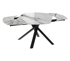 Table céramique effet marbre fiorentino extensible - Kheops - Akante - Souffle d'intérieur