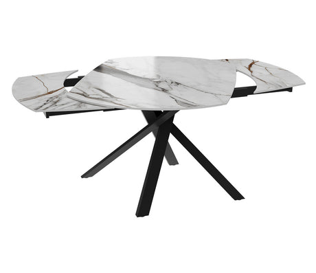 Table céramique effet marbre fiorentino extensible - Kheops - Akante - Souffle d'intérieur
