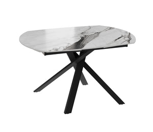 Table céramique effet marbre fiorentino extensible - Kheops - Akante - Souffle d'intérieur