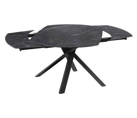 Table céramique effet marbre marquino extensible - Kheops - Akante - Souffle d'intérieur