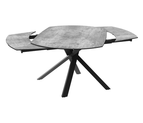 Table céramique argent extensible - Kheops - Akante - Souffle d'intérieur