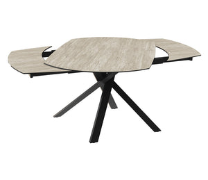 Table céramique travertin extensible - Kheops - Akante - Souffle d'intérieur
