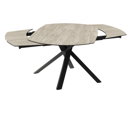 Table céramique travertin extensible - Kheops - Akante - Souffle d'intérieur