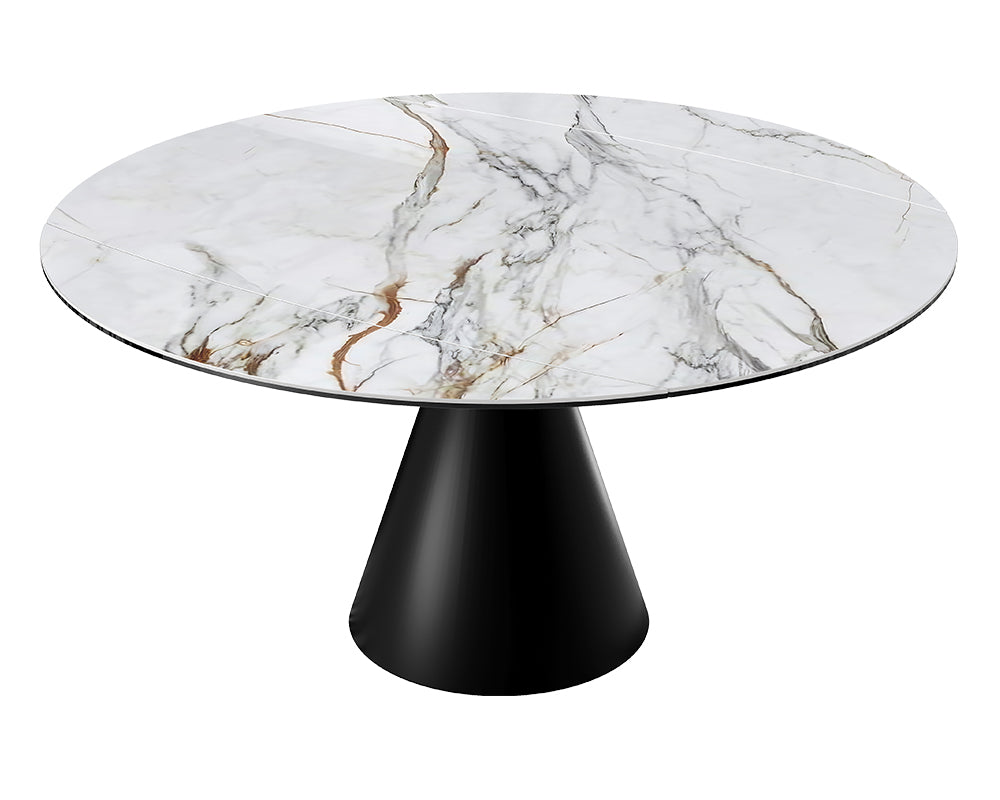 Table Icone – marbre fiorentino – vue 3/4