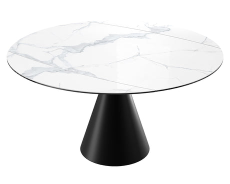 Table Icone – marbre mat – vue 3/4