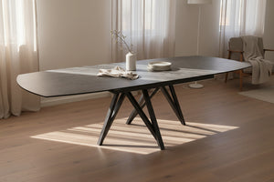 Table Sedona – argent  – vue ¾