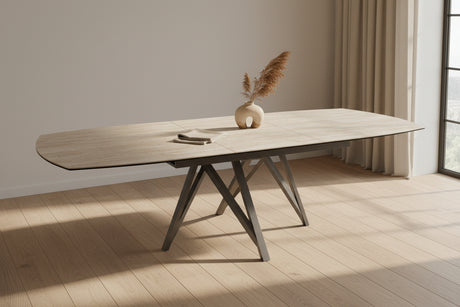 Table ceramique extensible Sedona – travertin  –akante