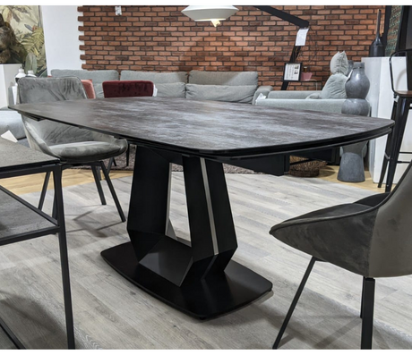 Table a manger extensible ceramique anthracite - Souffle d'intérieur