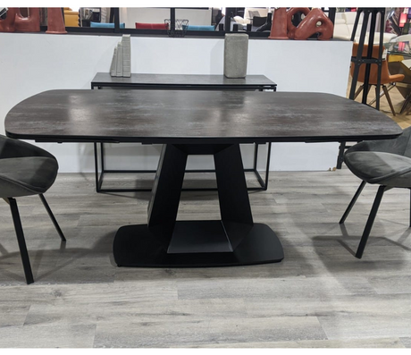 Table a manger extensible ceramique anthracite - Souffle d'intérieur