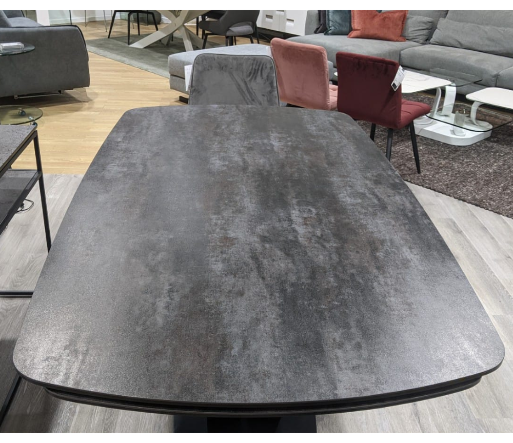 Table a manger extensible ceramique anthracite - Souffle d'intérieur