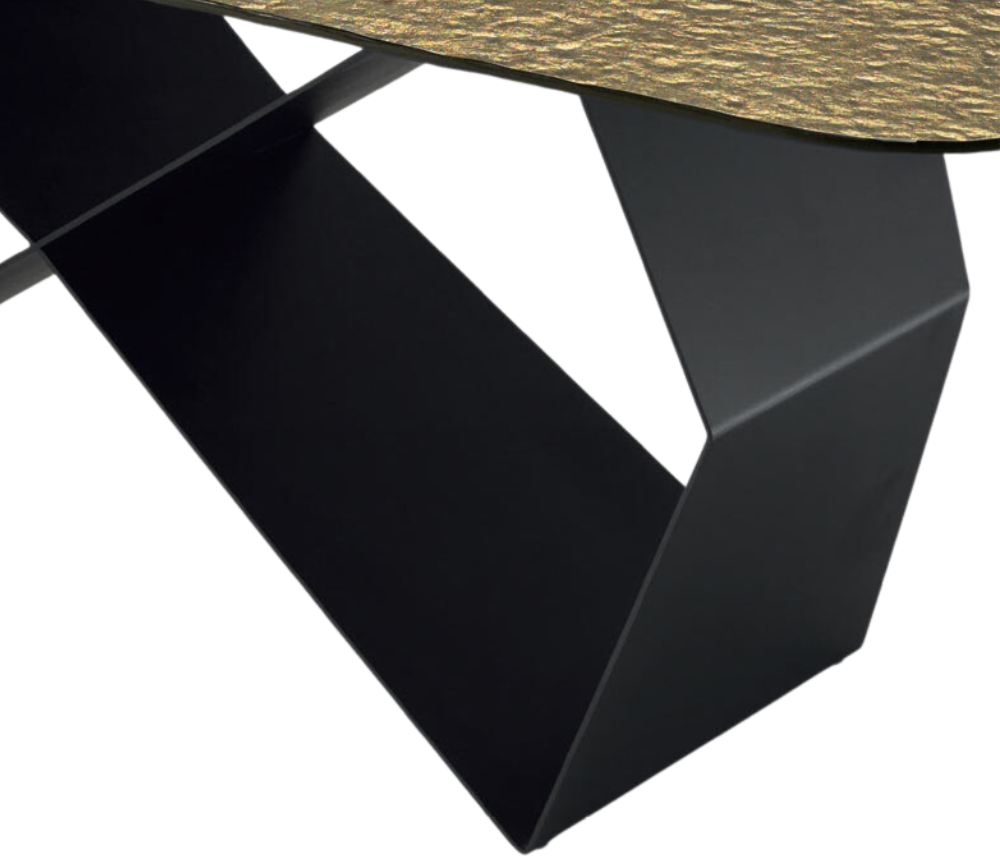 Table à manger en verre doré 210x110cm - Karly