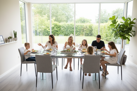 table a manger en verre extensible