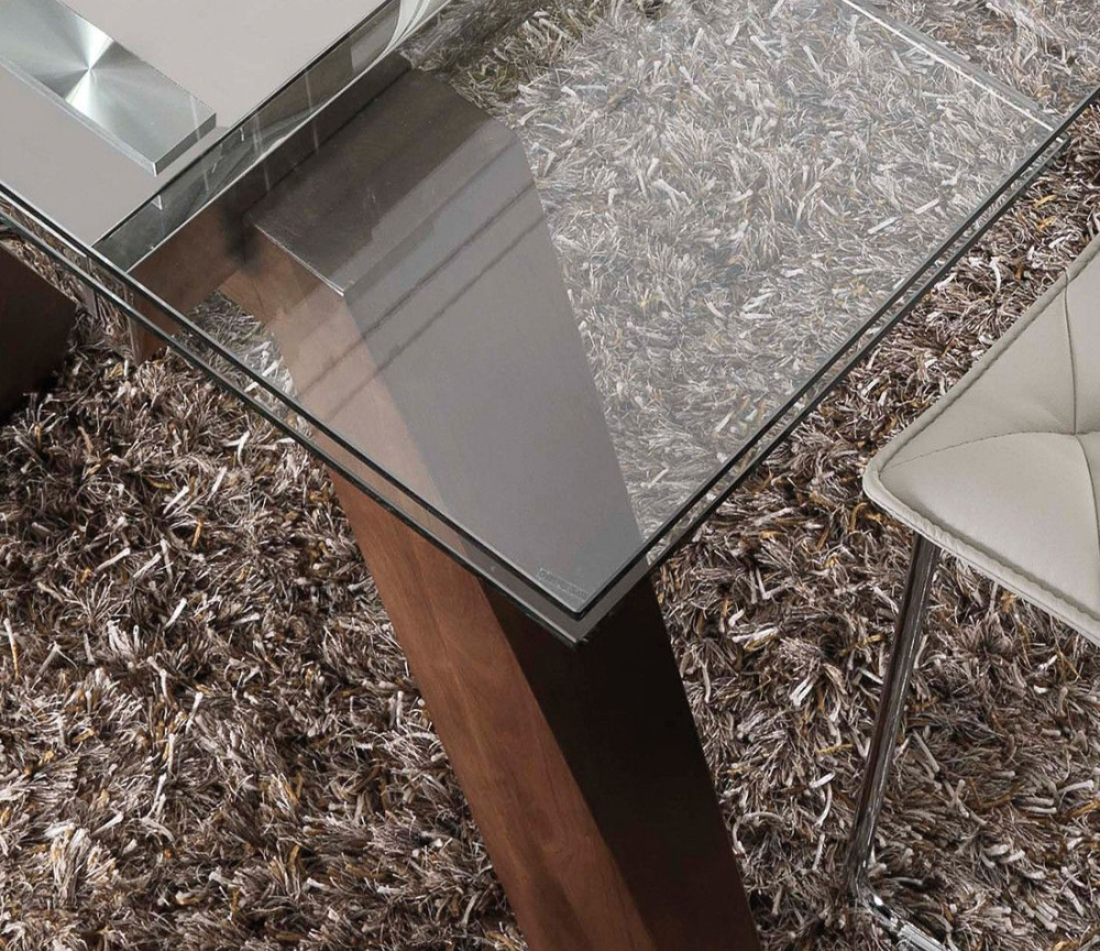Table en verre extensible de salle à manger et de cuisine - SOUFFLE D’INTÉRIEUR