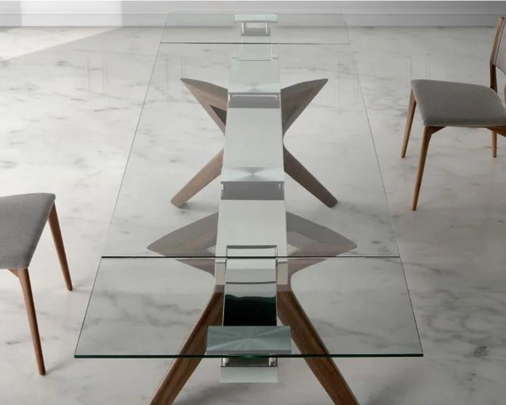 Table en verre extensible au design moderne - Souffle d'intérieur  