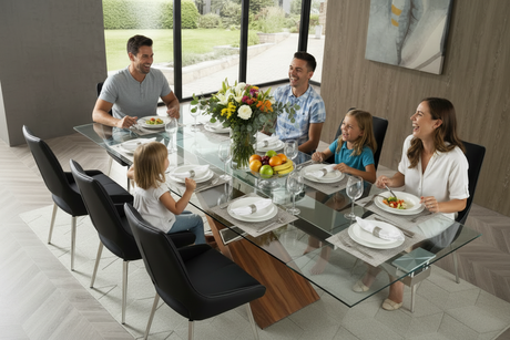 Table en ambiance déjeuner famille 8 personnes
