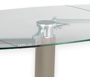 table en verre extensible design
