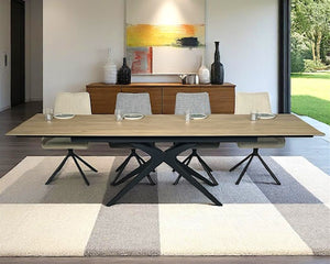 Table de repas extensible en céramique couleur bois - Pierimport - Souffle d'intérieur