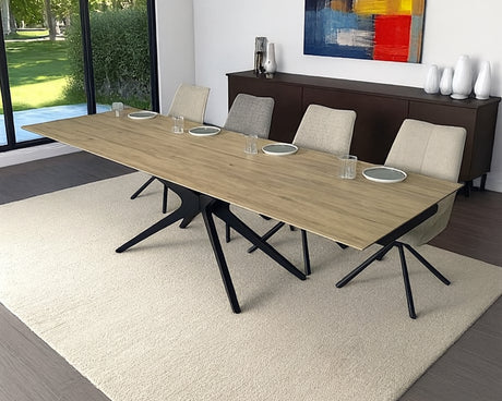 Table de repas extensible en céramique couleur bois - Pierimport - Souffle d'intérieur