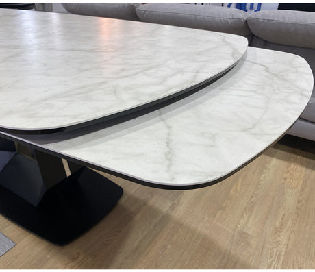 Table extensible en céramique blanche d'exposition - Souffle d'intérieur
