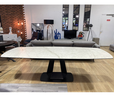  Table extensible en céramique blanche d'exposition - Souffle d'intérieur
