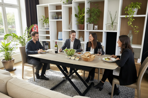 Table Lunella position haute déjeuner convivial