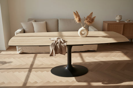 Table à manger Corcovado – plateau ouvert 160 à 240 – chêne clair