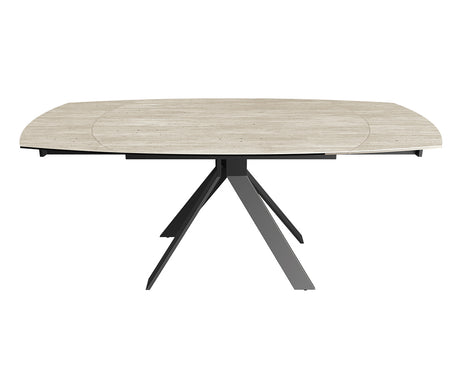 Table extensible céramique couleur travertin design - akante - Souffle d'intérieur