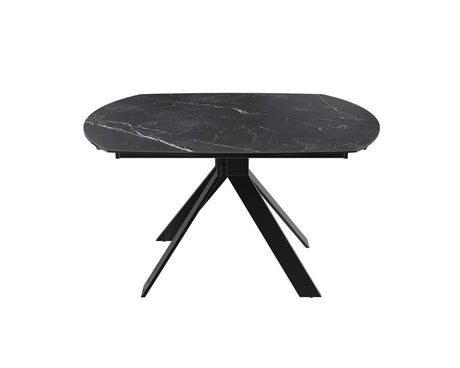 Table extensible céramique couleur marbre marquina design - akante - Souffle d'intérieur