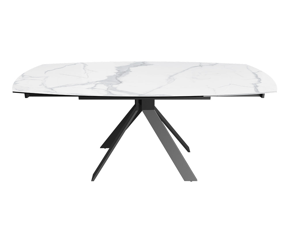 Table extensible céramique couleur marbre mat brillant design - akante - Souffle d'intérieur