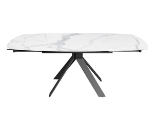 Table extensible céramique couleur marbre mat brillant design - akante - Souffle d'intérieur