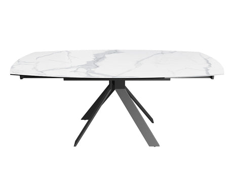 Table extensible céramique couleur marbre mat brillant design - akante - Souffle d'intérieur