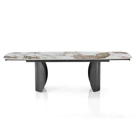 Table marbre extensible Tina – design contemporain et haut de gamme
