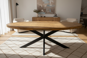 table a manger ovale en bois massif